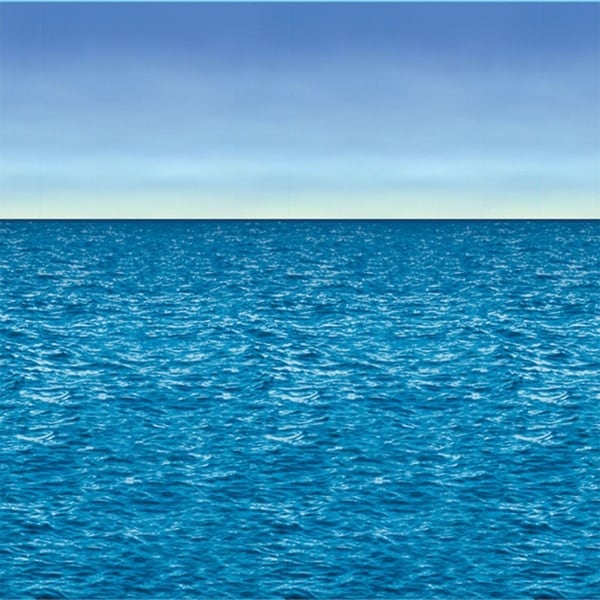 4' x 30' Blue Ocean and Sky Halloween Backdrop Wall Decor