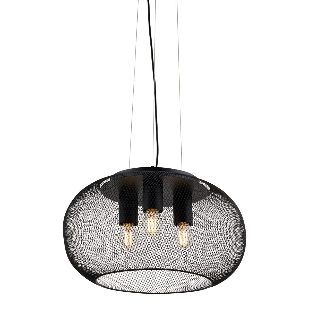 Lighto | Moderne hanglamp zwart 3-lichts | Senna