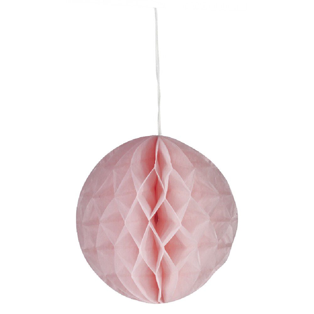 Guirlande boule en papier rose et rouge