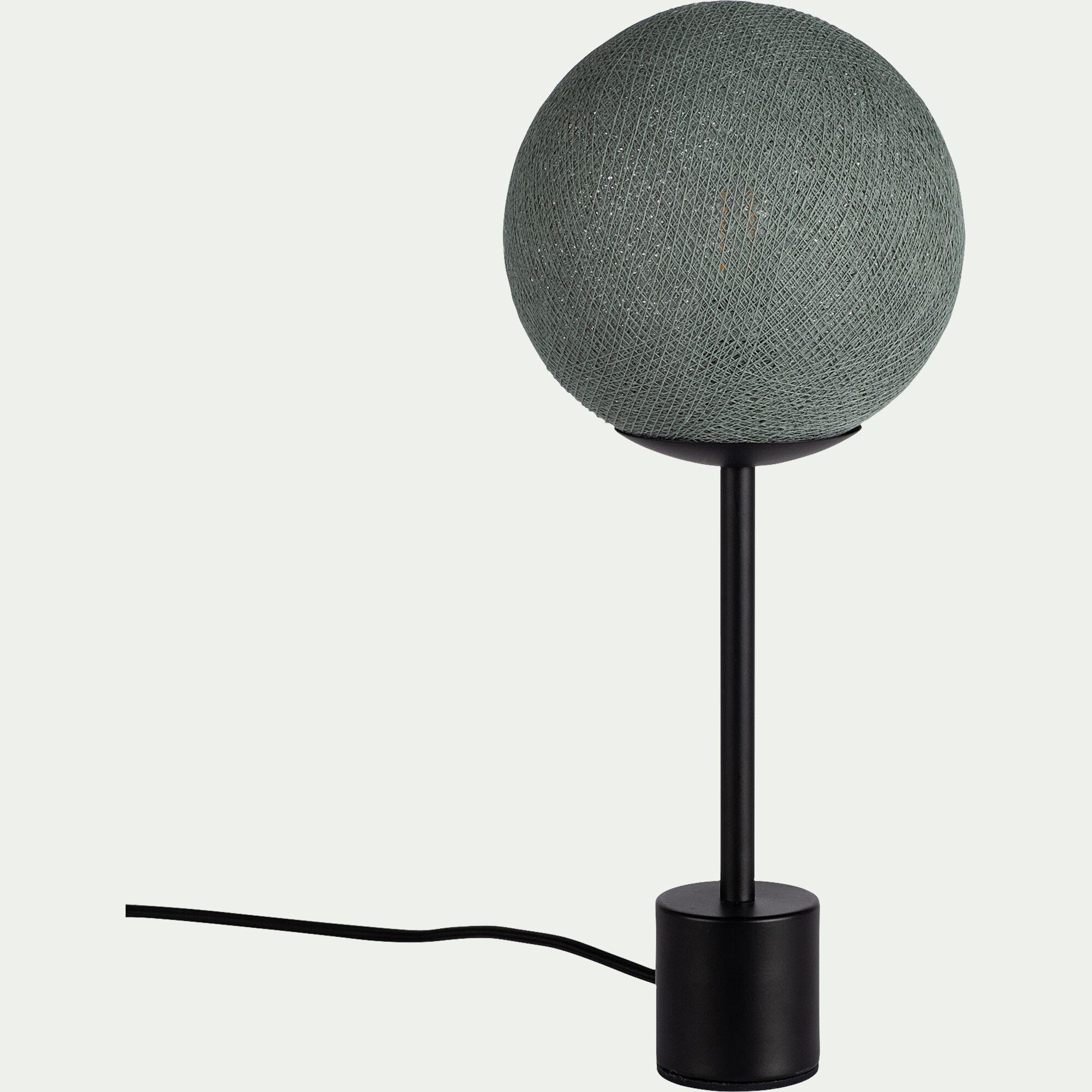 APAPA - Lampe à poser électrifiée tissée à la main H39,60cm - vert