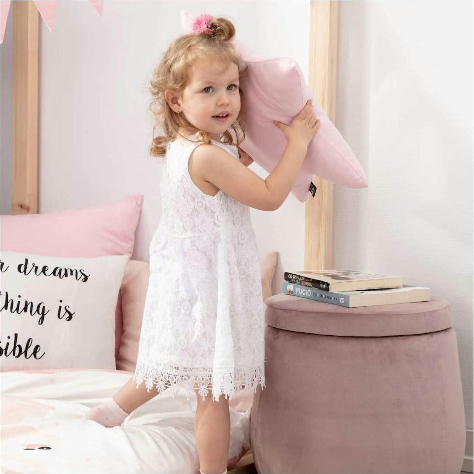 POSH VELVET - Pouf Polyester Jaune