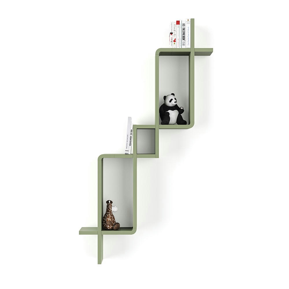 PEPS - Etagère murale effet bois vert sauge