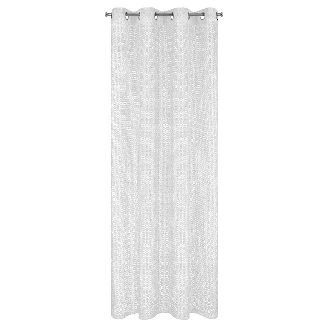 Firana gotowa LARA na przelotkach biała siatka 140x250 cm