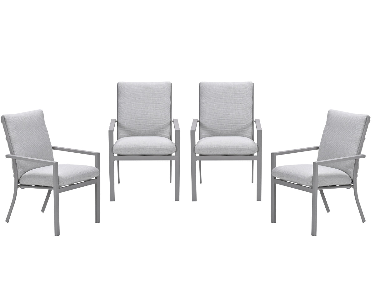 Garden Impressions Sergio tuinstoelen set van 4 taupe