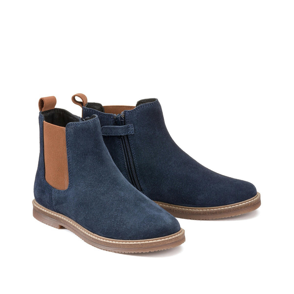 Bottines chelsea zippées en cuir