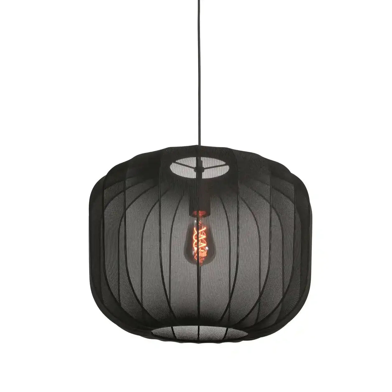 Anne Light & home hanglamp Sable - 1 lichts - 45 x 150  cm - zwart