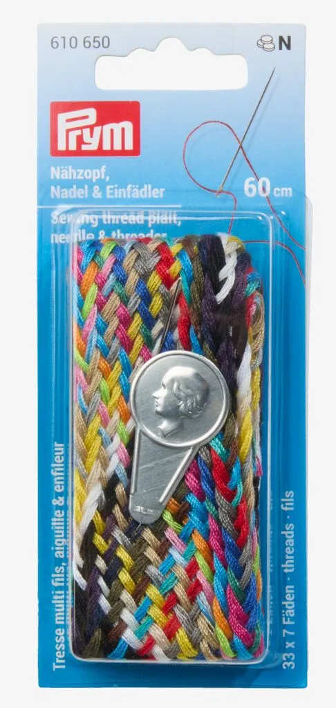 SEWING THREAD PLAIT W/NEEDLE & THREADER