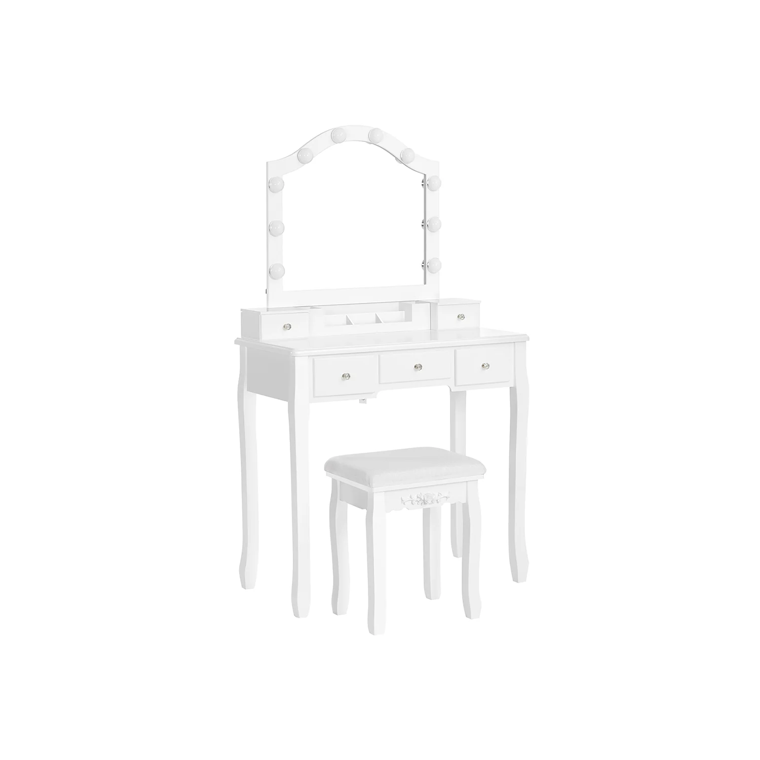 Set de coiffeuse avec tabouret rembourré