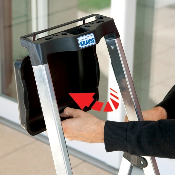 Stufen-Stehleiter »MONTO Secury«, 6 Sprossen, Aluminium