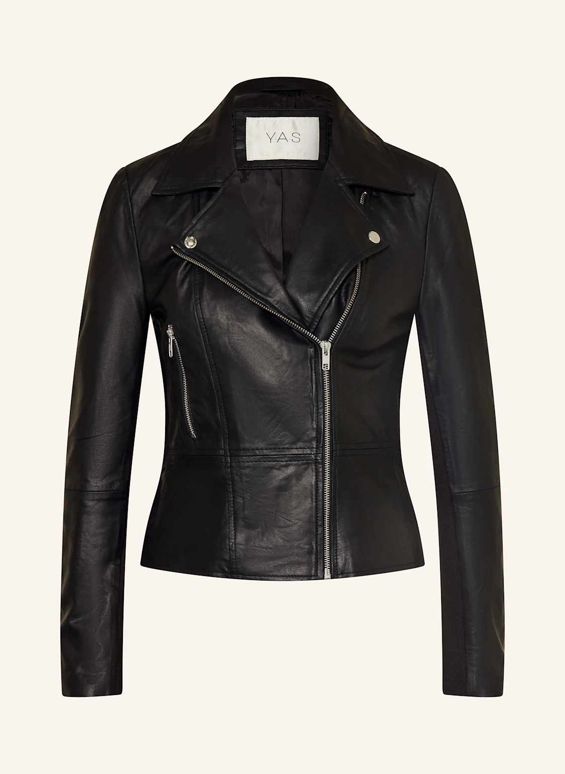 Y.A.S. Lederjacke im Materialmix