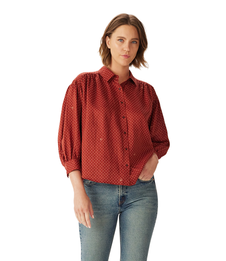 Paris printed linen shirt