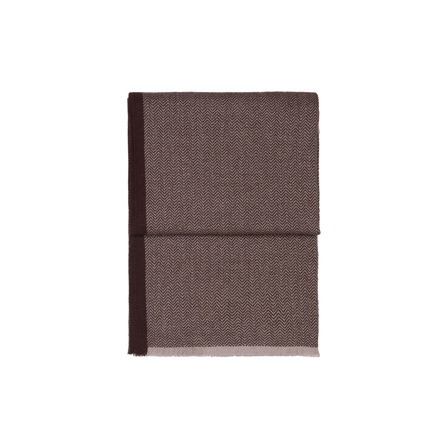 Herringbone plaid, chocolate/beige