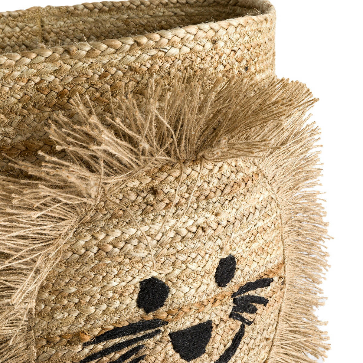 Panier à linge en jute lion, Luan