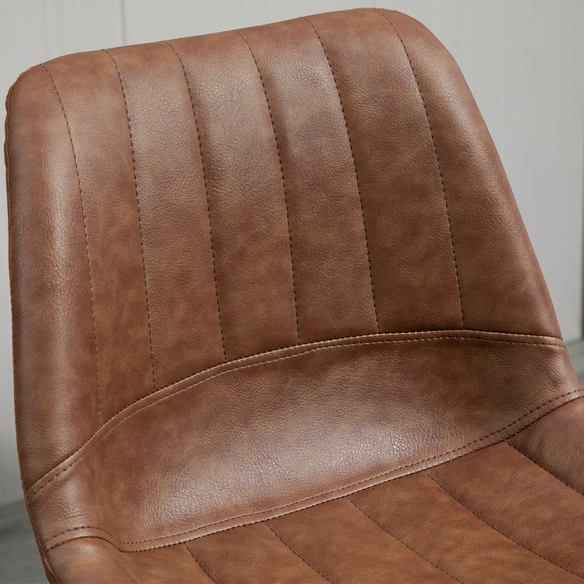 Barhocker, 2er Set, höhenverstellbar, braun
