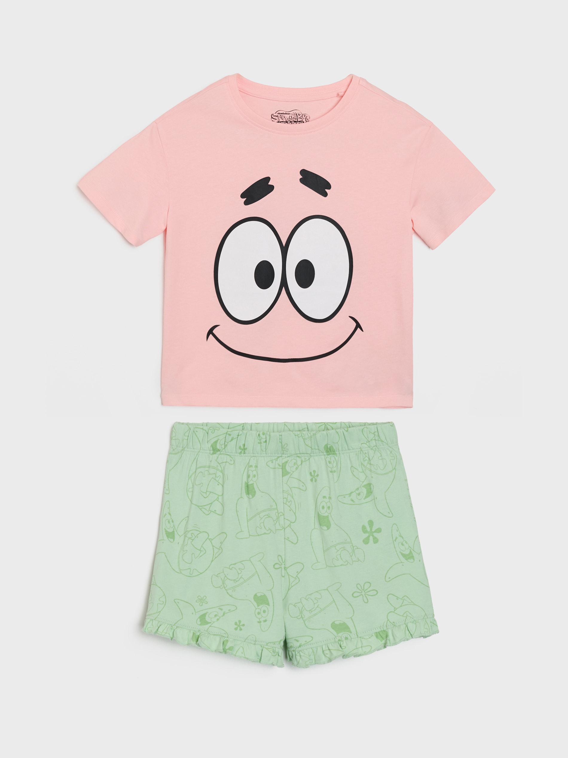 Bawełniana piżama dwuczęściowa z nadrukiem SpongeBob