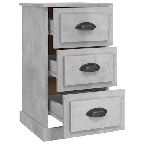 NNEVL Bedside Cabinet Concrete Grey 39x39x67 cm Engineered Wood
