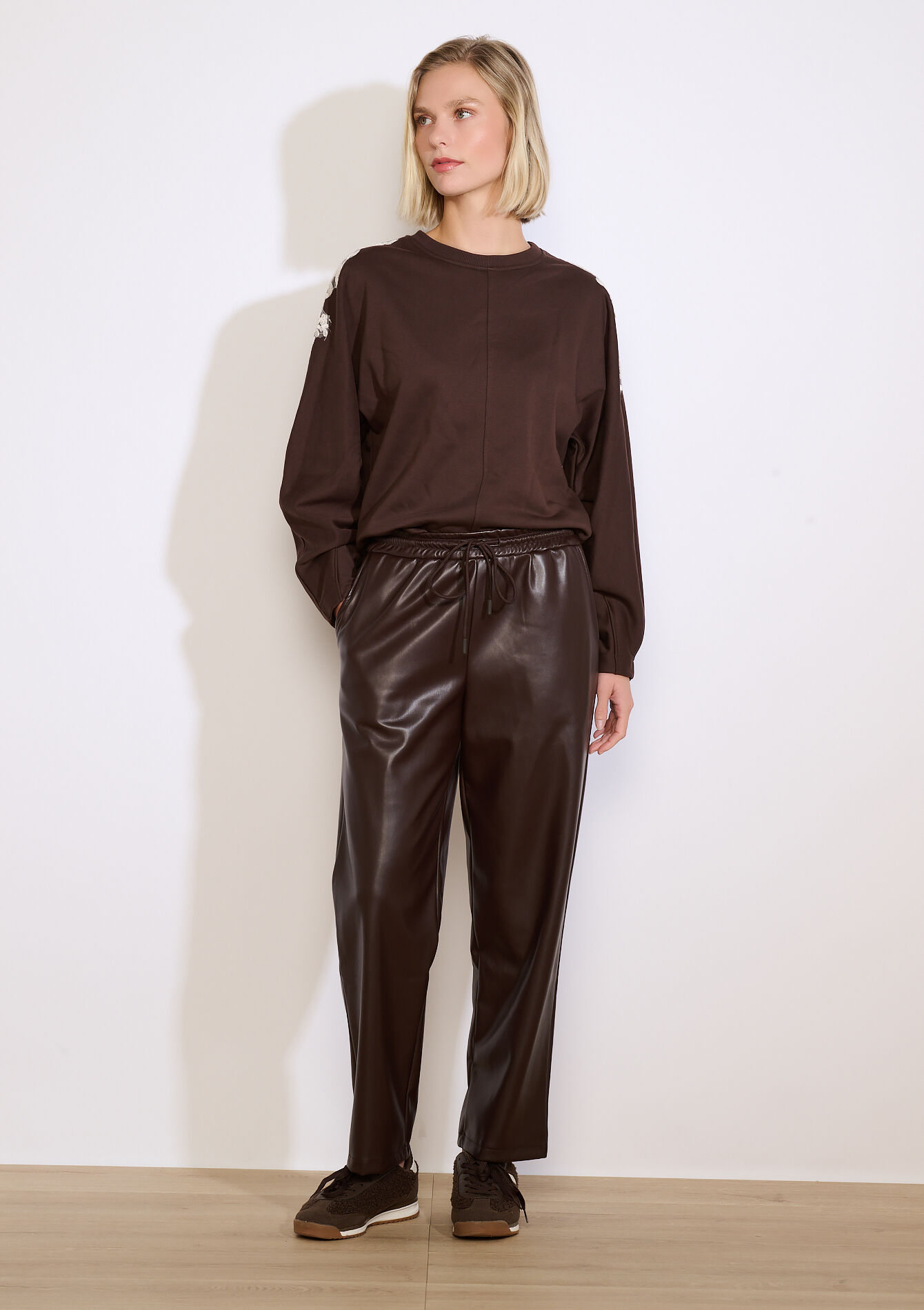 Joggingbroek in imitatieleer