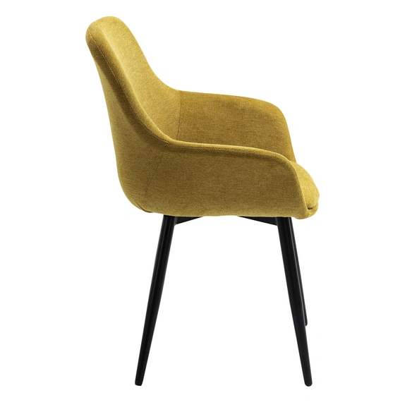 Stuhl, Höhe: 86 cm, gelb/schwarz, 2 stk