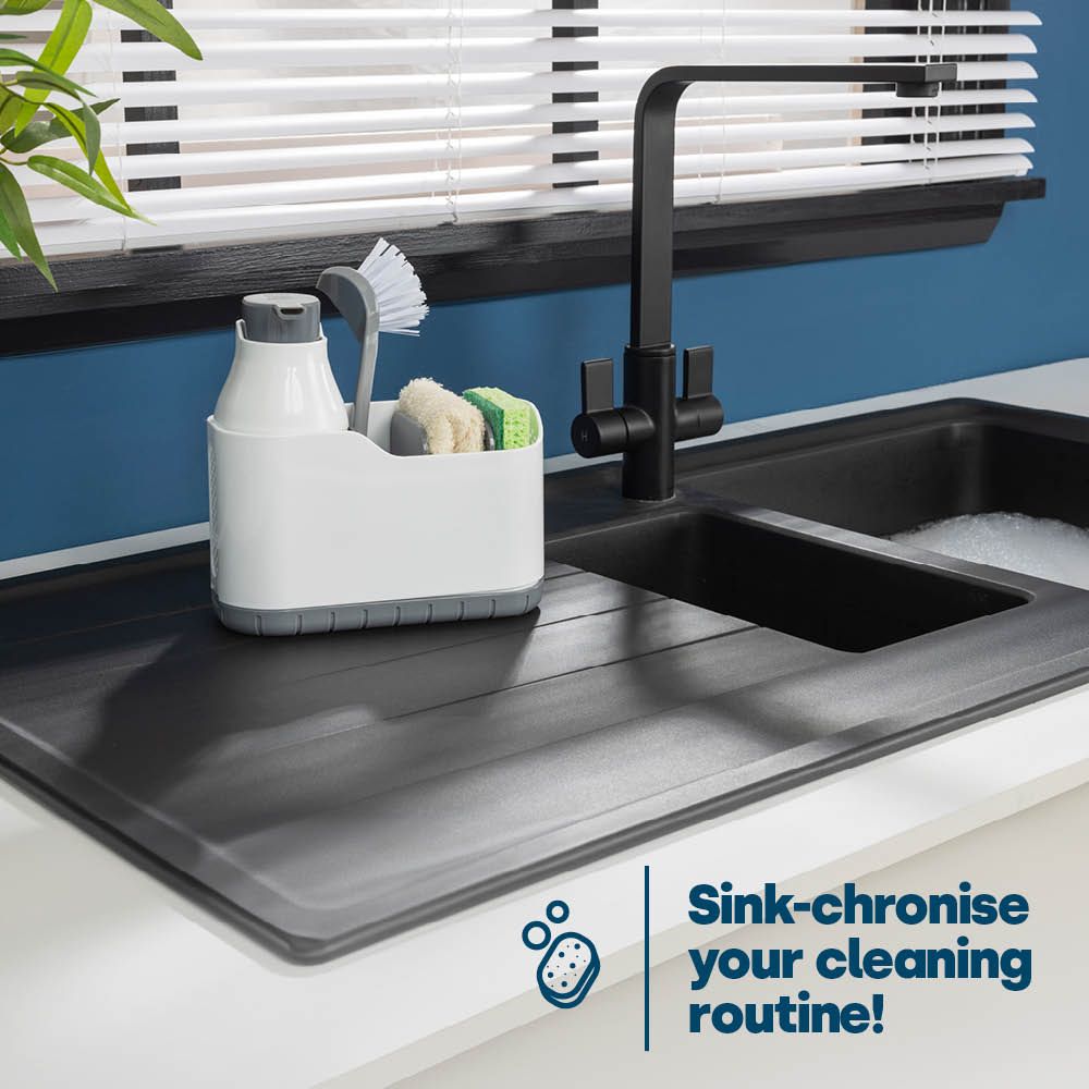 LIVIVO Sink Caddy with Soap Dispenser