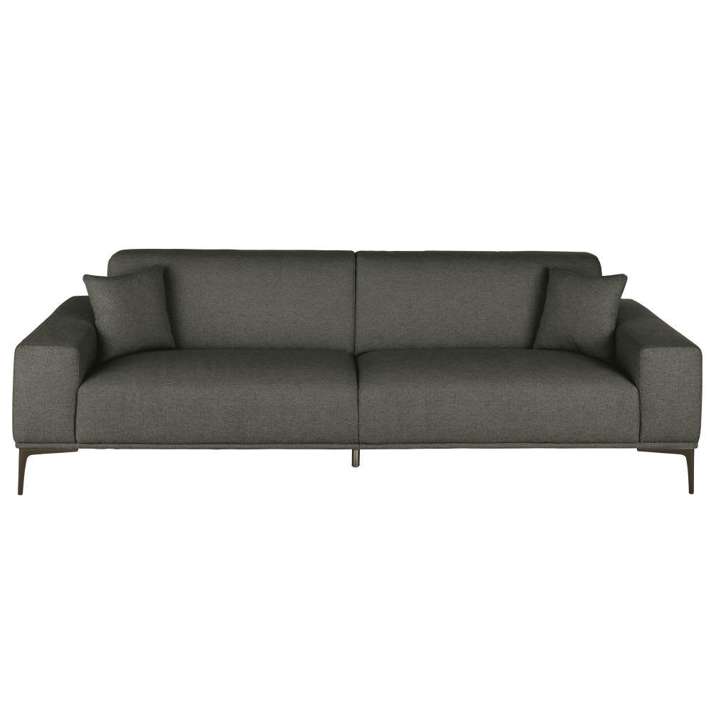 Tokyo - Canapé 3/4 places gris anthracite chiné