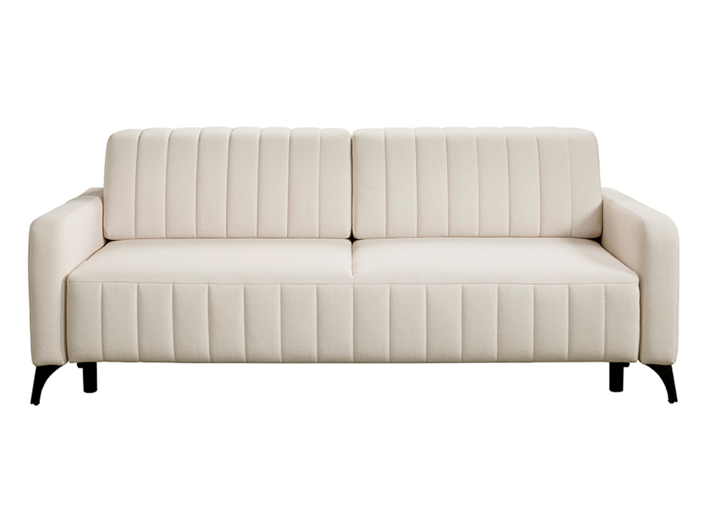Sofa trzyosobowa Hera rozkładana z pojemnikiem kremowa
