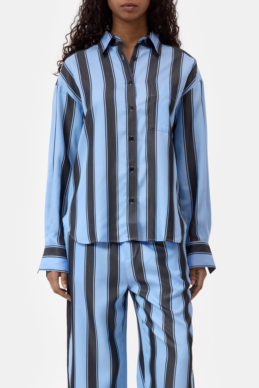 Oversized Bluse aus Lyocell