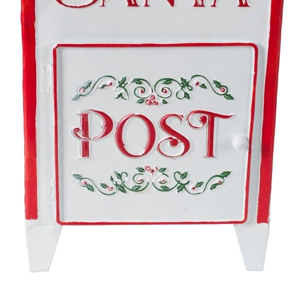 Seasonal Abode Tin Letters to Santa Mail Box