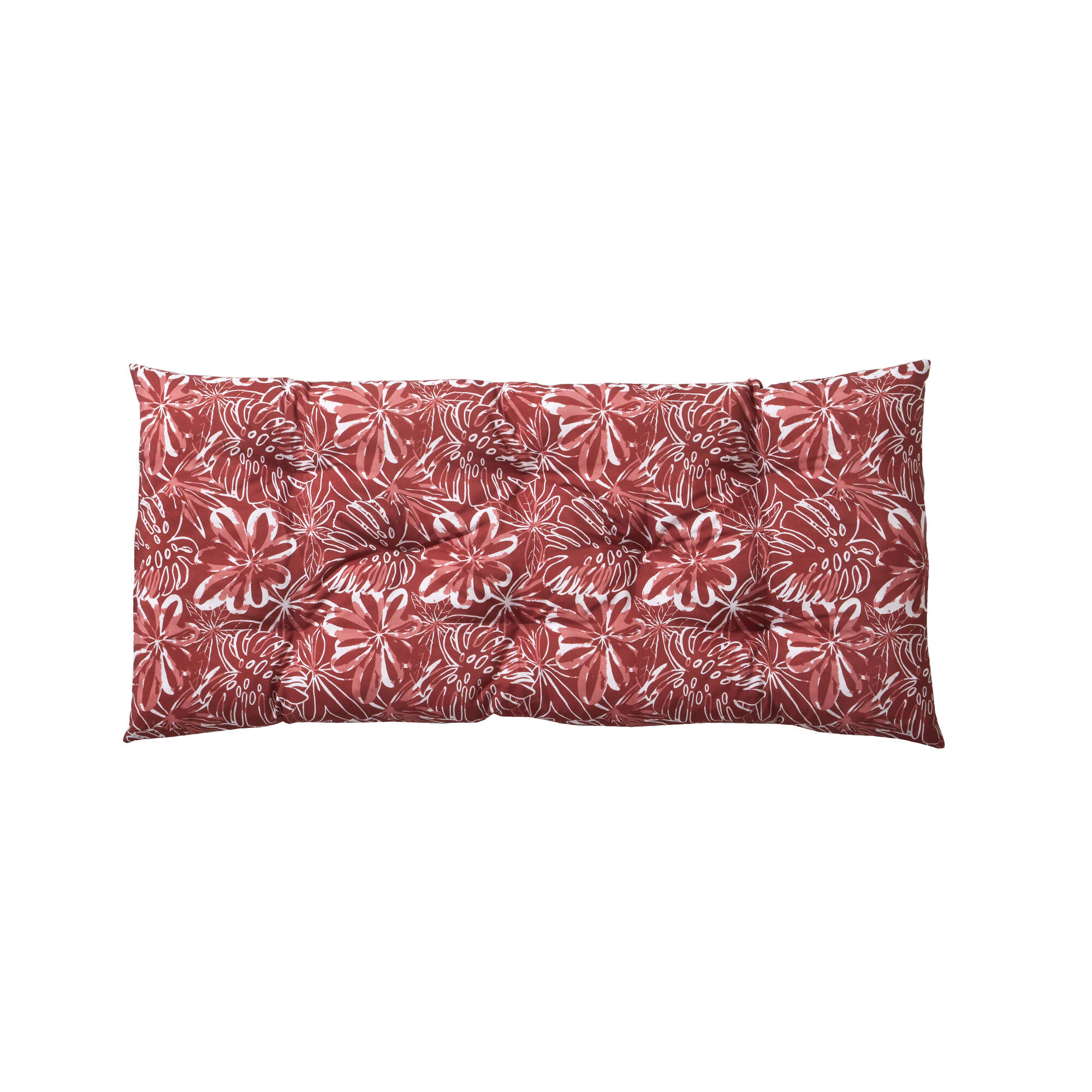 Long coussin déco imprimé feuillage