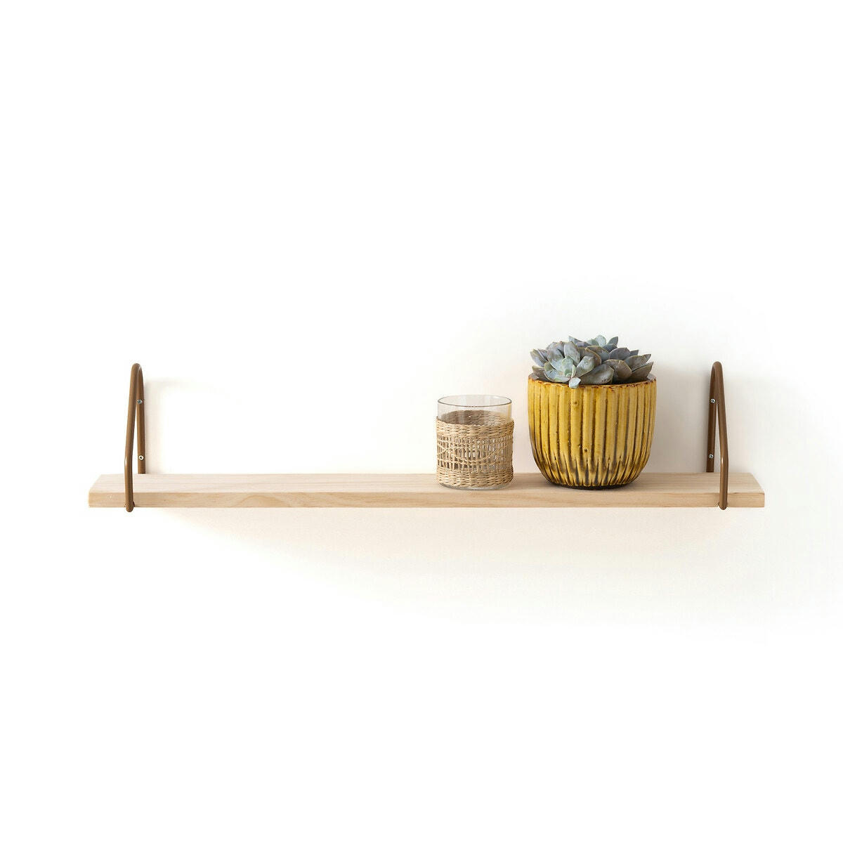 Etagère murale bois et métal L80 cm, Vinto