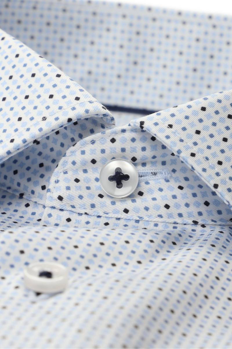 ETERNA Slim Fit Hemd hellblau, Bedruckt