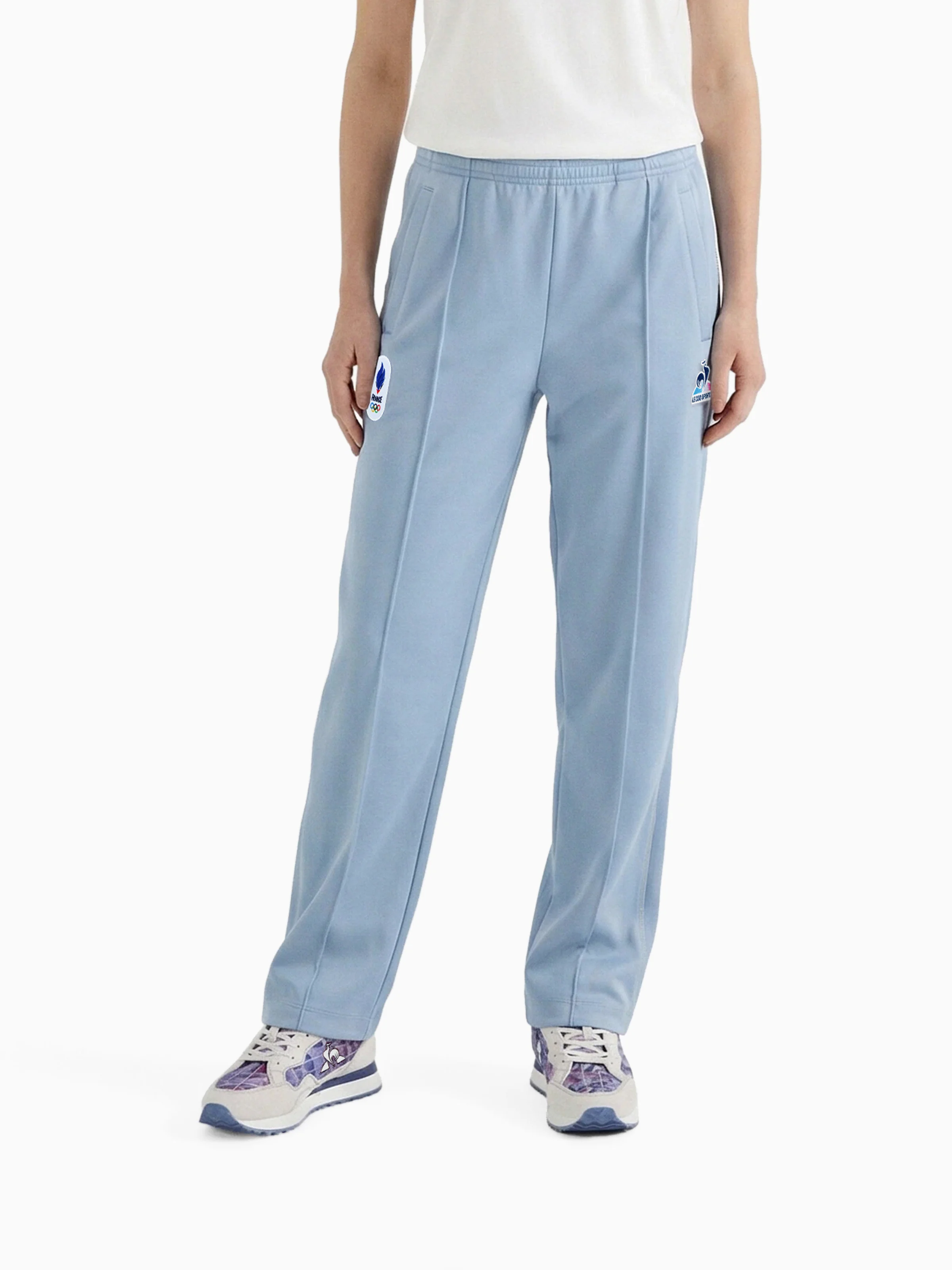 Pantalon droit double face effet brillant JO Milano-Cortina