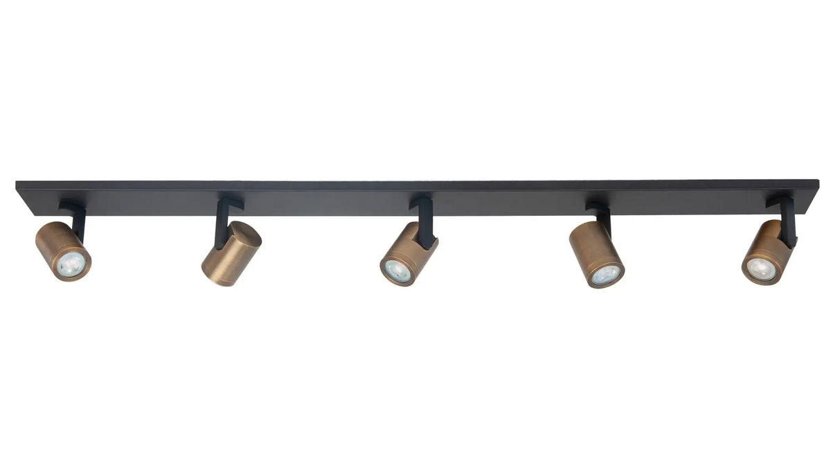 Highlight spot HALO - 5 lichts - 118 x 16  cm - zwart brons