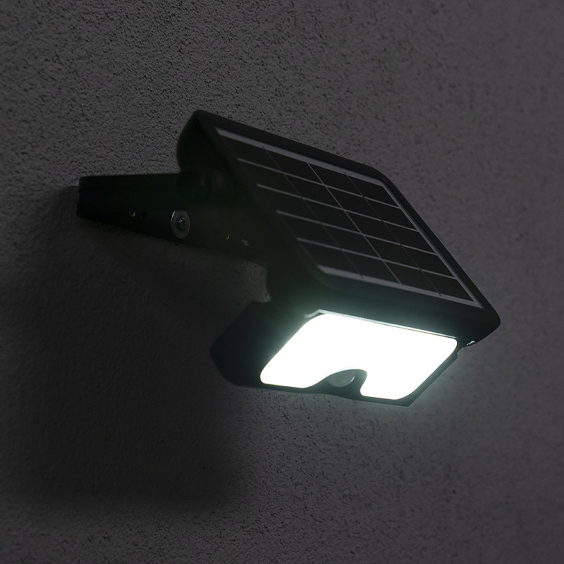 Applique murale extérieure LED solaire Gizmo noire avec détecteur de mouvements 450 lm 5 W SYLVANIA