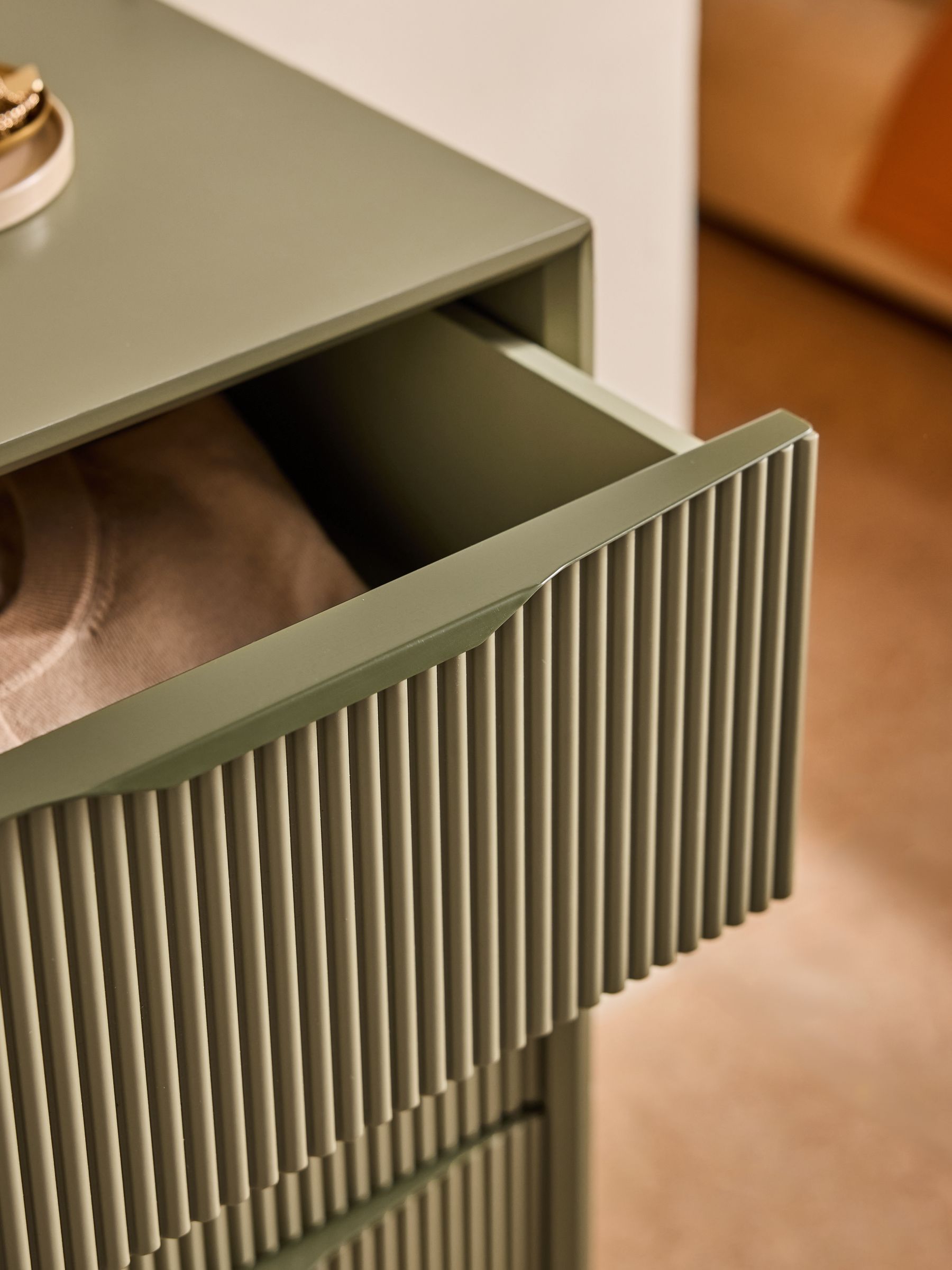 Elian 6 Drawer Wide Painted Chest in Green
