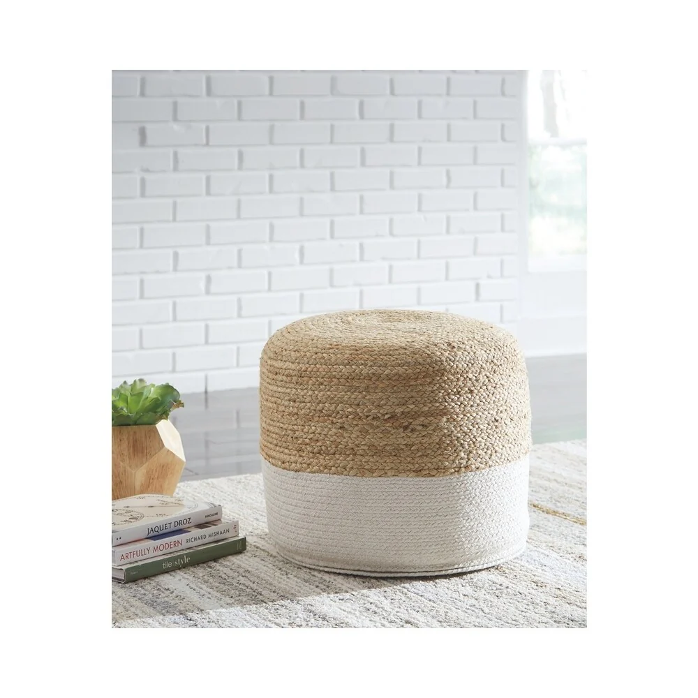 Sweed Valley Natural/White Pouf