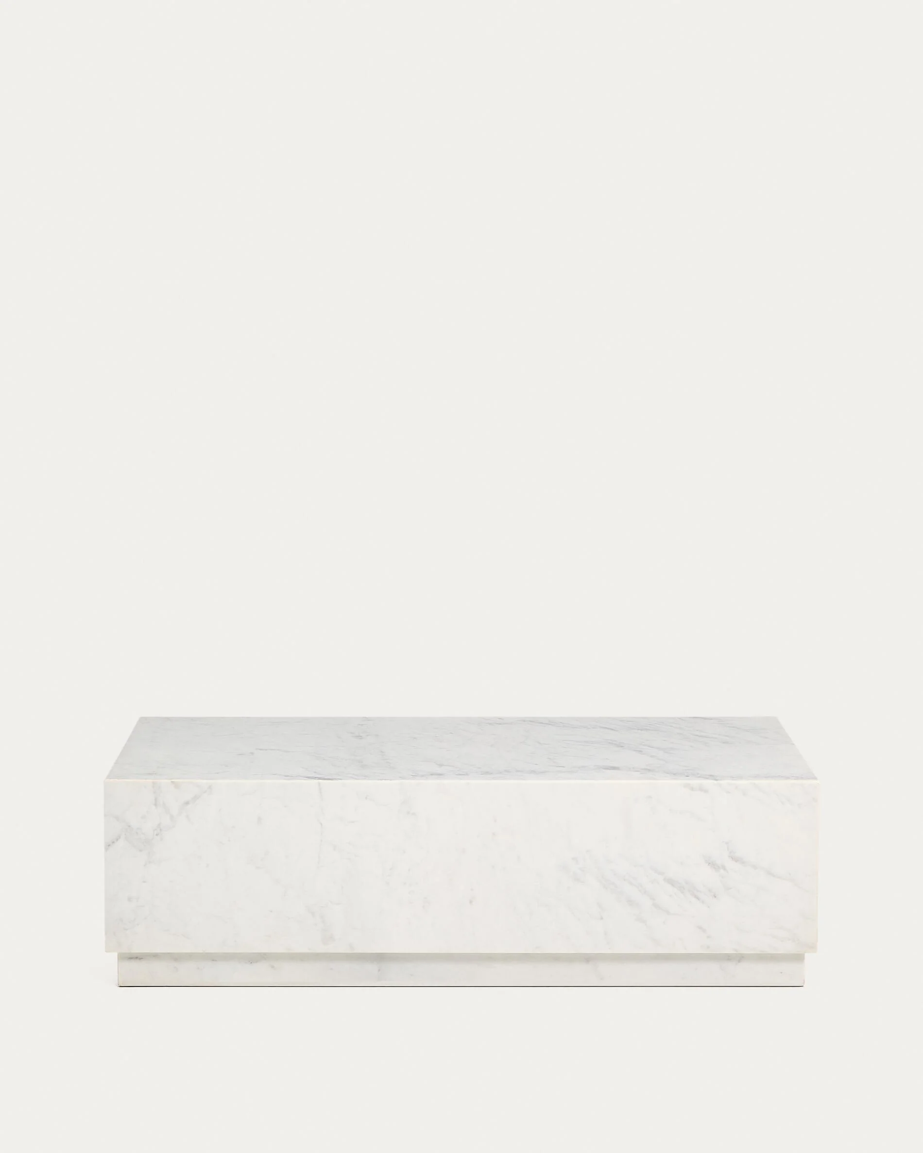 Sorein coffee table in white marble 100 x 50 cm