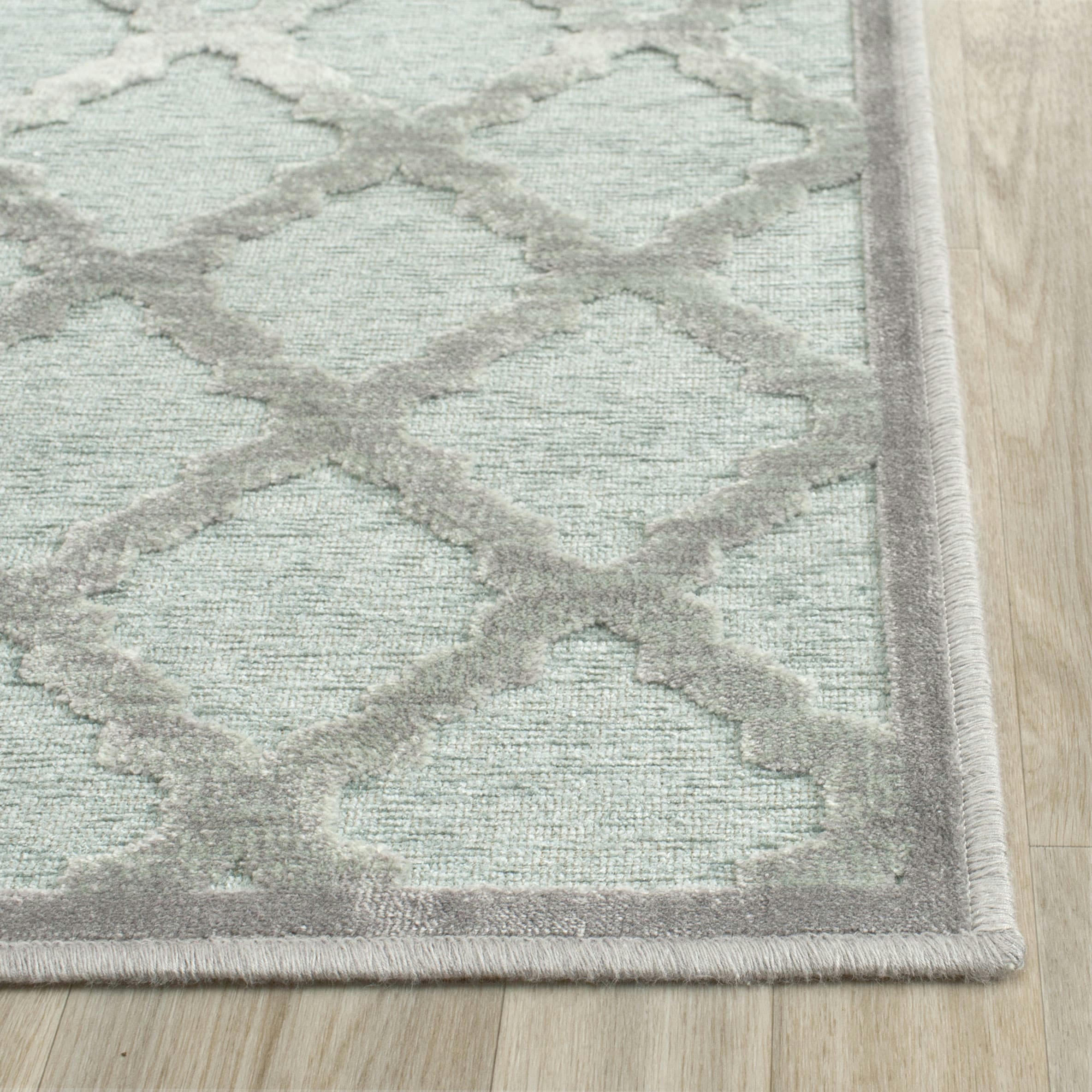 PARADISE - Tapis de salon interieur en gris & epicea, 66 x 244 cm