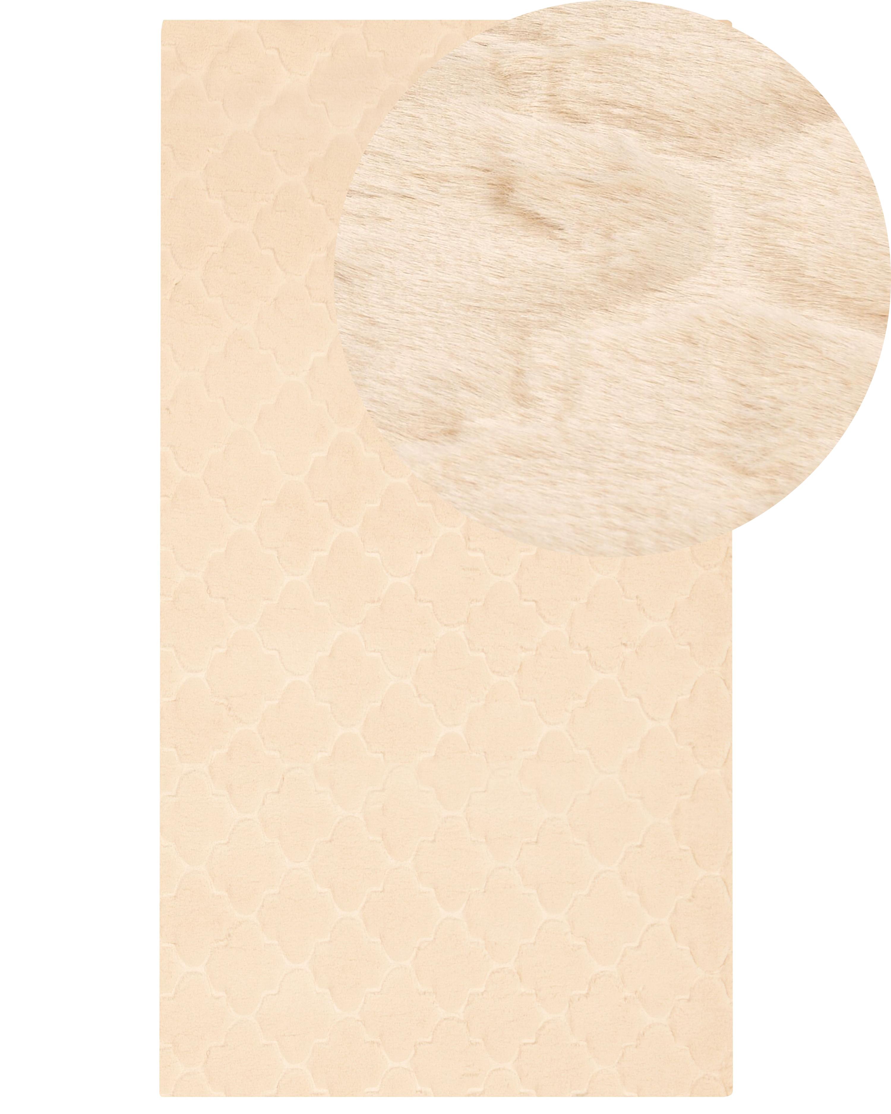 Faux Fur Rug GHARO Beige 160 x 230 cm
