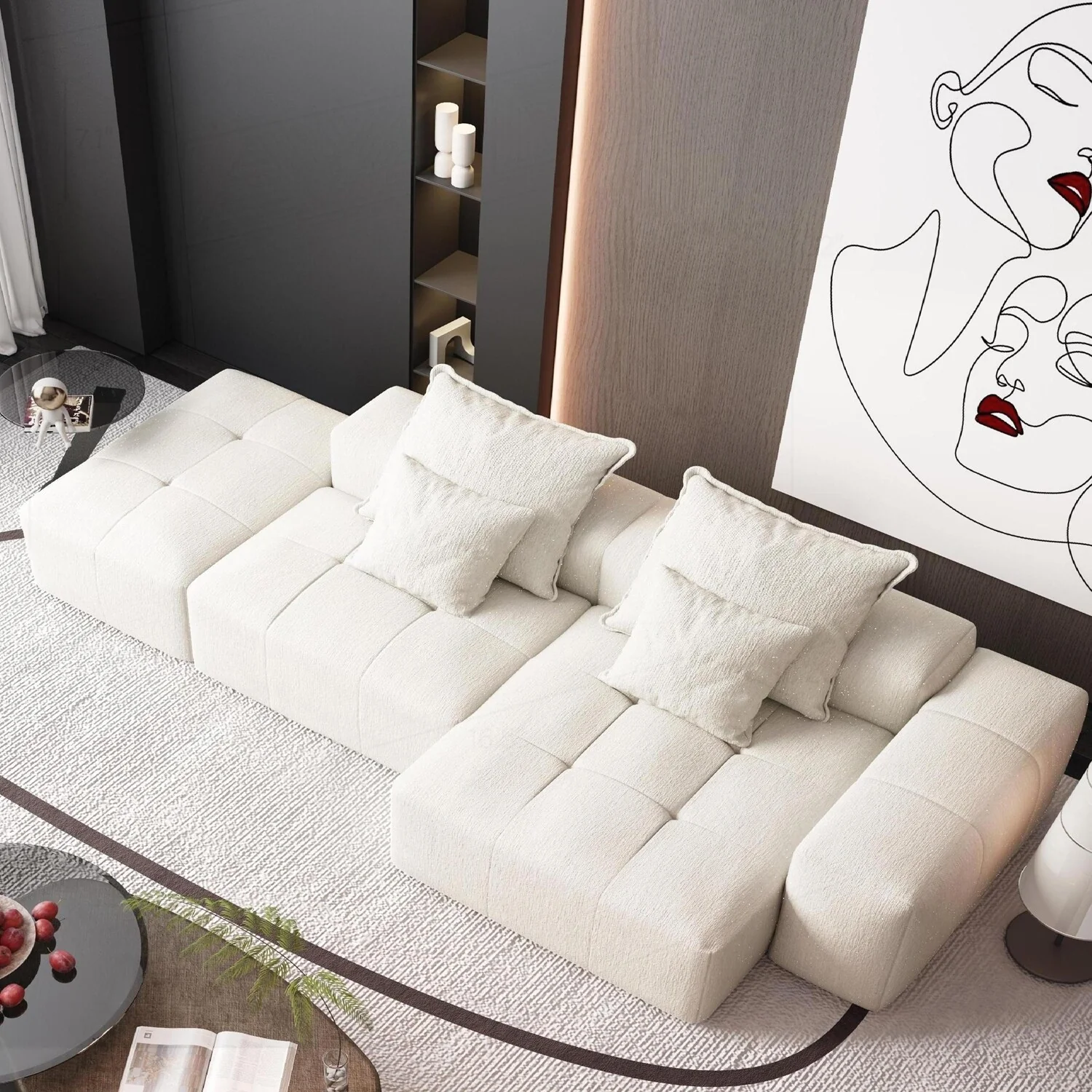 Comfortable Oversized Sectional Sofa with Multiple Functions and Stylish Design