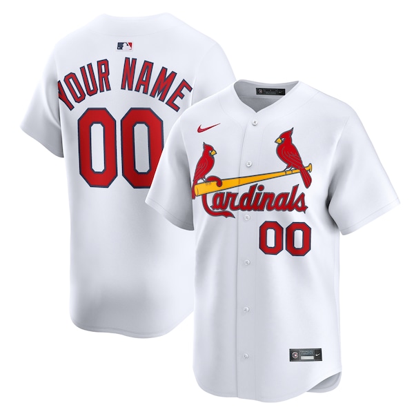 St. Louis Cardinals Nike Home Limited Custom Jersey - White/Light Blue