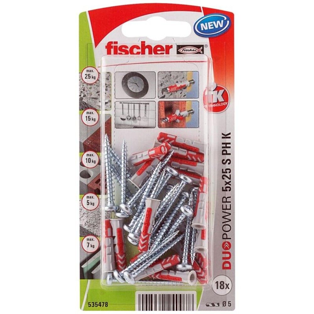 UNIVERSALPLUGG FISCHER 5X25MM 18STK