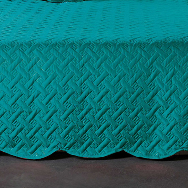 Couverture molletonné surpiquage graphique (180x240 cm - Turquoise)