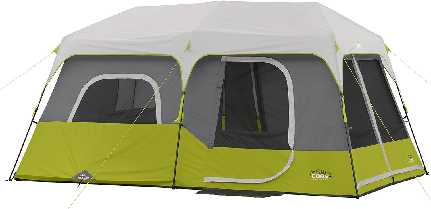 Core 9 Person Instant Cabin Tent - 14' x 9', Green (40008)(9 Person (Green))