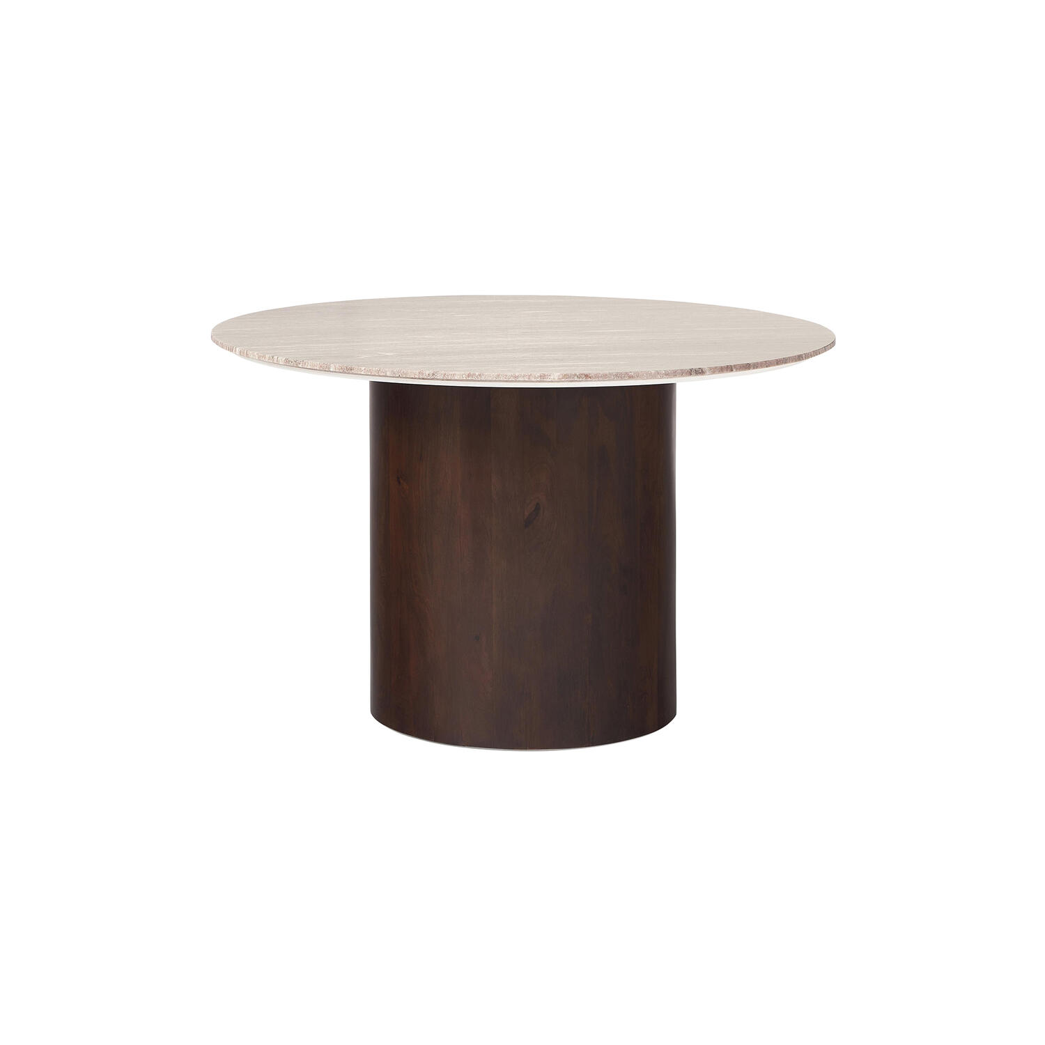 Abby Dining Table, light beige/dark wood