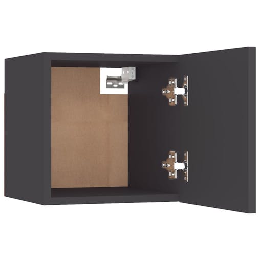 NNEVL Bedside Cabinet Grey 30.5x30x30 cm Chipboard