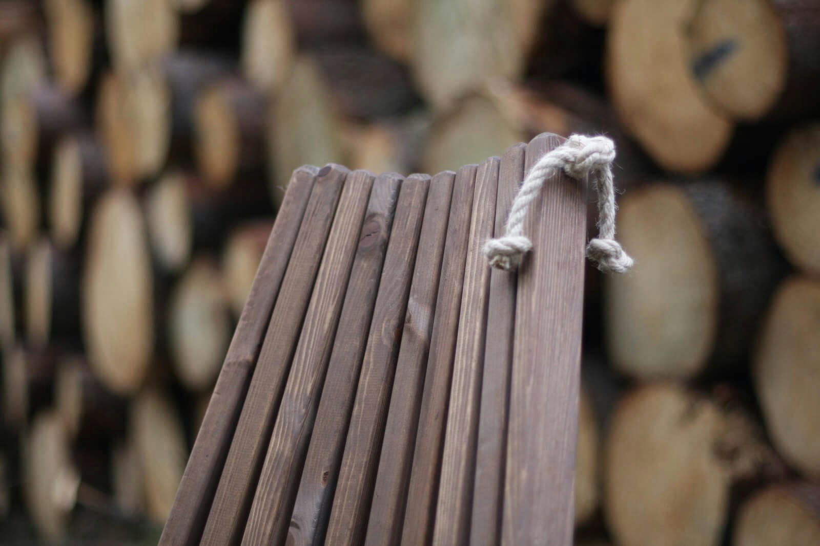 LILLI - Tablette d'appoint-repose-pied  frêne - gris huilé