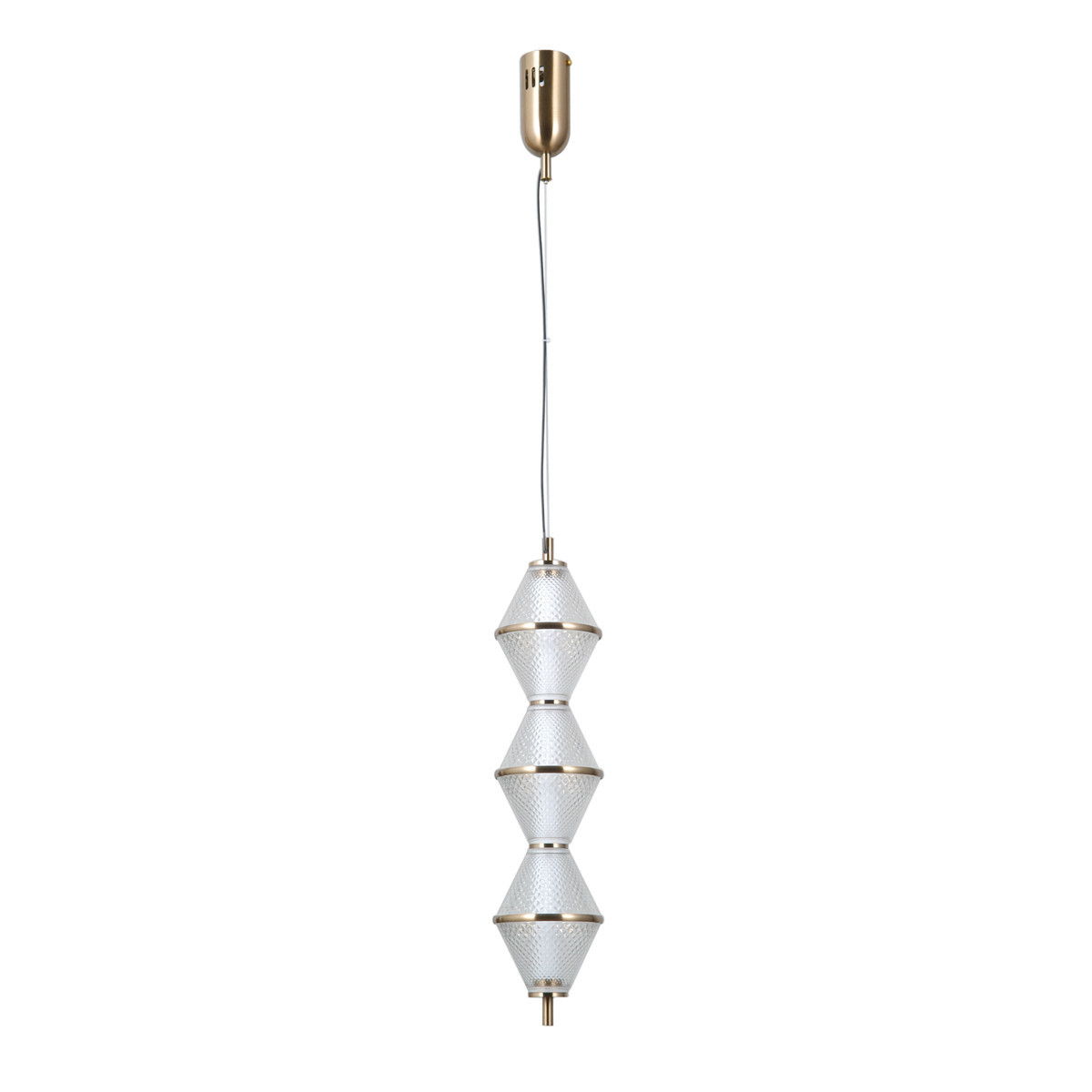 Lampa wisząca FUENTE złota LED 3x15W Ciepła biel 1108lm Italux