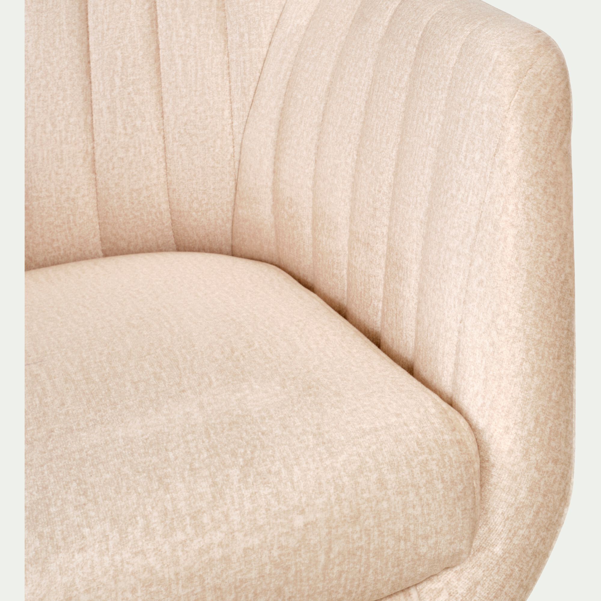ZENICA - Chaise en tissu avec accoudoirs - beige