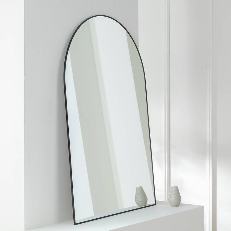 Habitat Black Arch Wall Mirror - 100x70cm