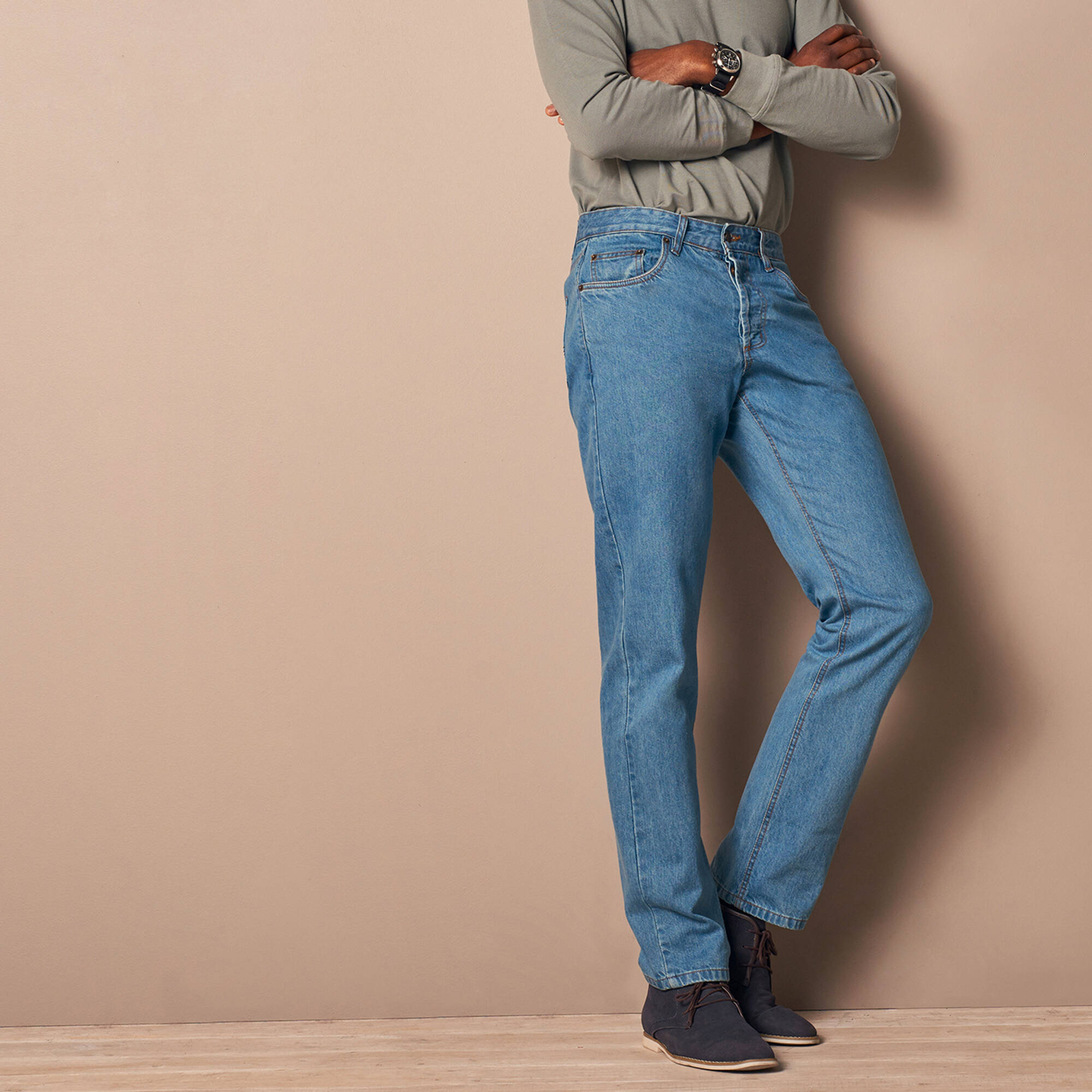Jean droit basique 100% coton - L28